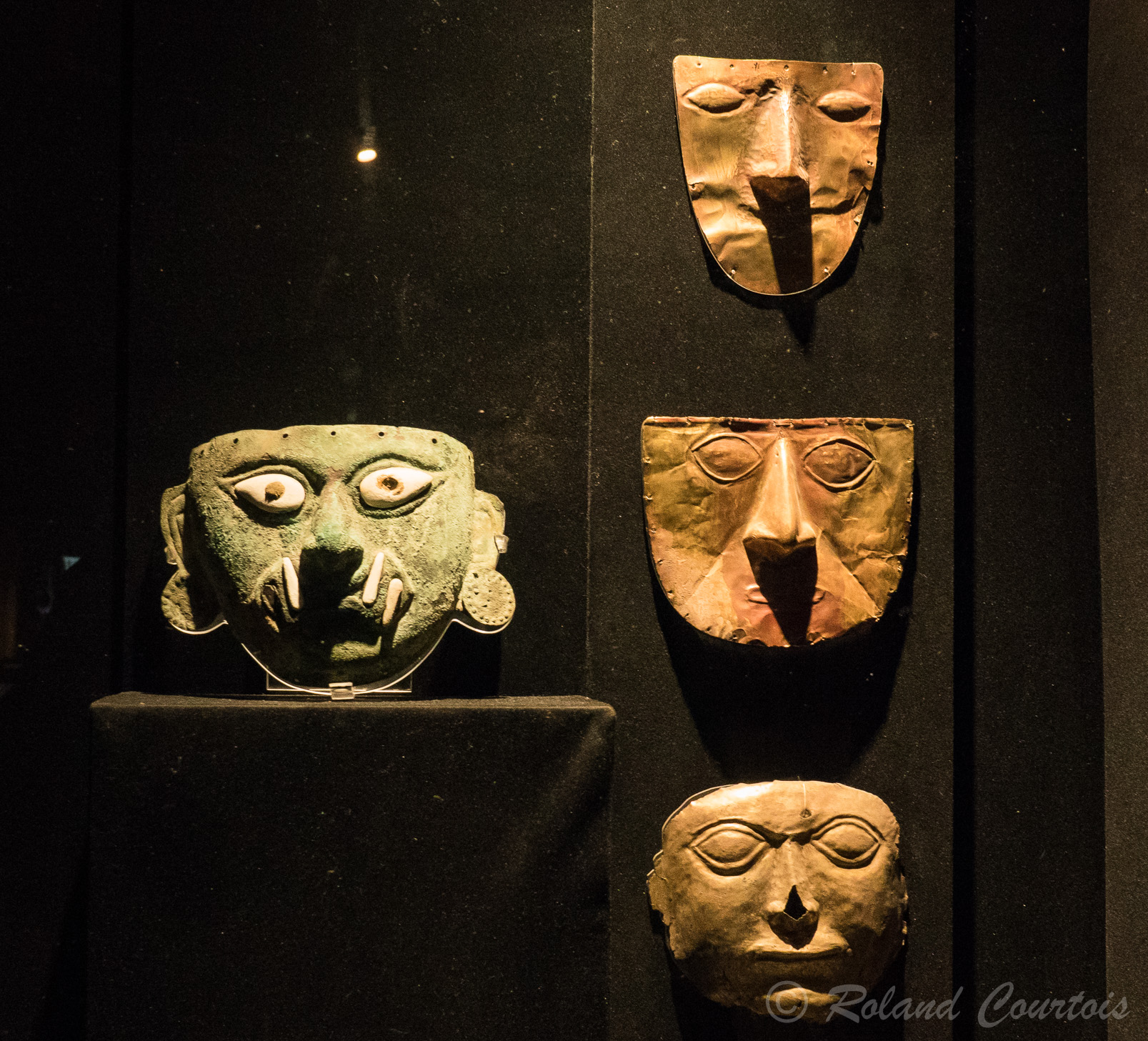 Musée Larco. Masques funéraires, symboles importants de l'identité eu défunt.