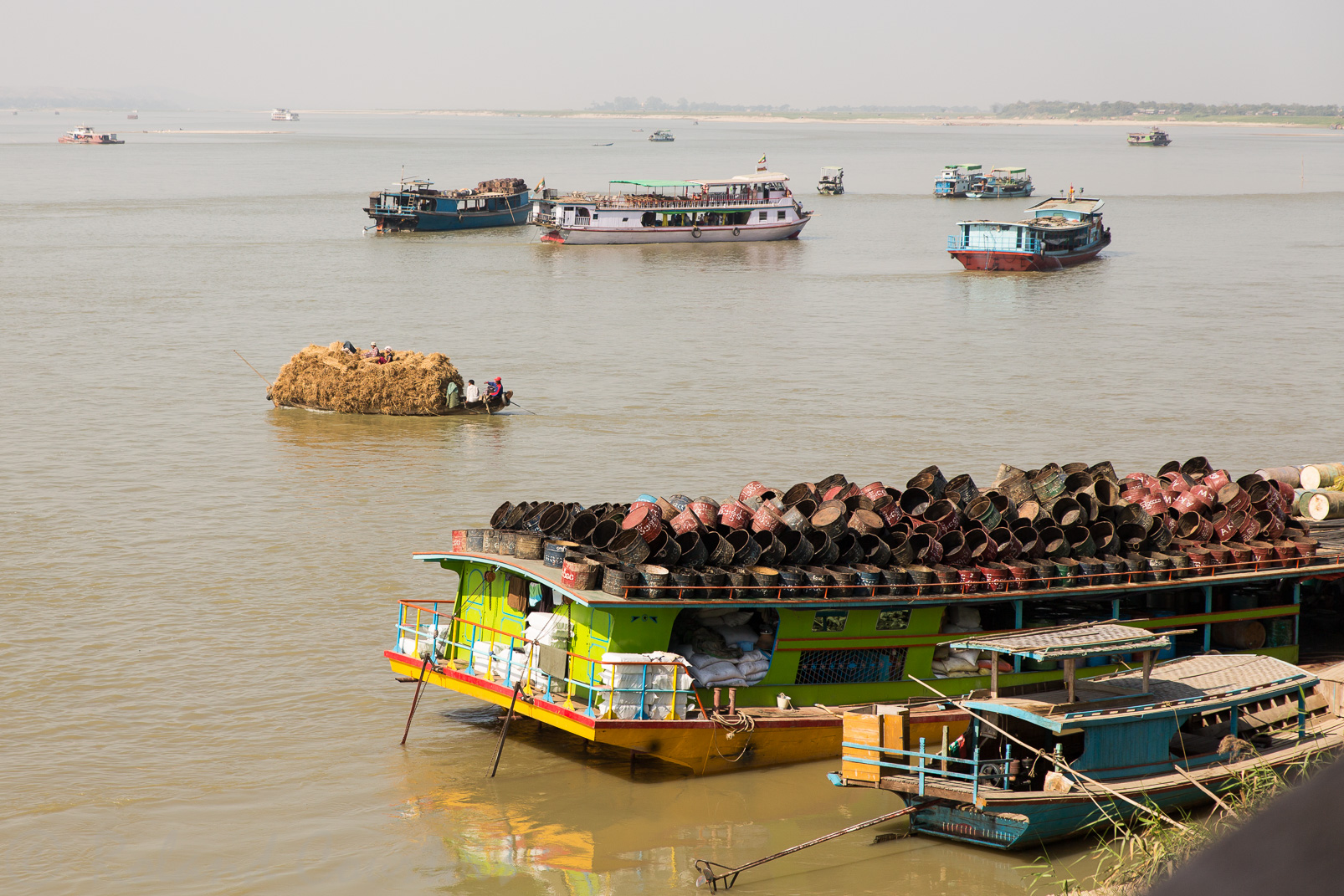 Commerce sur l'Irrawady.